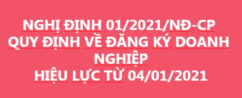 NGHI DINH 012021 QUY DINH THANH LAP DN